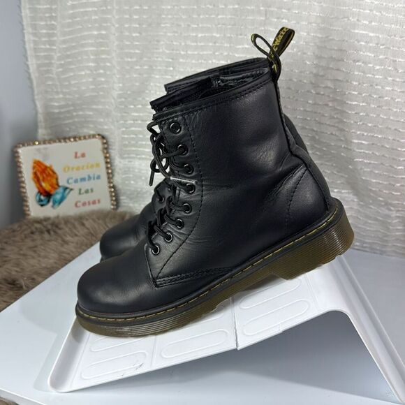 (N7) Dr. Martens br SOFTY T LACE UP LEATHER BOOTS br JUNIOR 1460, size 3 big kid - Picture 3 of 10